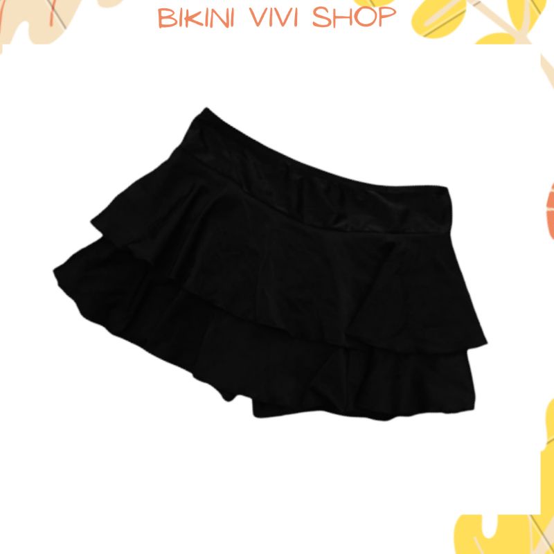 Quần Bơi Nữ, Quần Bikini Lẻ Váy Tầng Kín Đáo (Ko Kèm Áo)