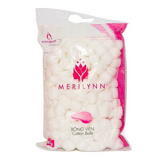 [Mẫu Mới] Bông Viên Bông Bạch Tuyết Kotton Beauty gói 80g