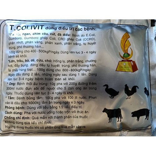 Tcolivit/T.colivit  chỉ dùng trong thú y