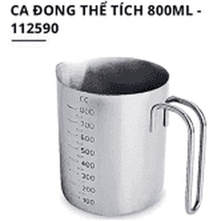 Ca đong thể tích inox 304 Zebra Thái Lan có vạch chia 800ml-112590-Ca đong sữa-hàng chính hãng