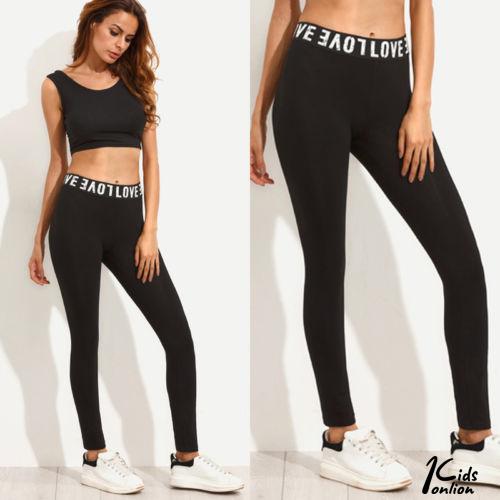 (Hàng Mới Về) Quần Dài Bó Sát Eo Cao Co Giãn Màu Đen Trơn Size S / M / L / Xl | BigBuy360 - bigbuy360.vn