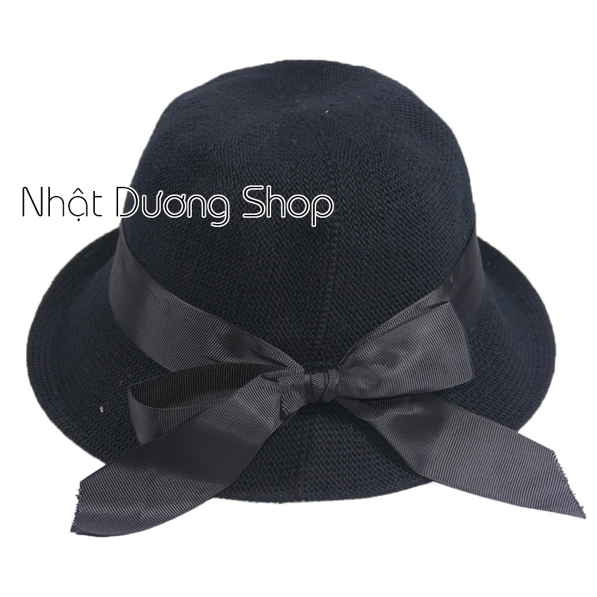 Nón bo nữ vành nhỏ siêu dễ thương -Gồm 2 màu:Vàng và đen nón phù hợp cho các bạn đi chơi hoặc du lịch