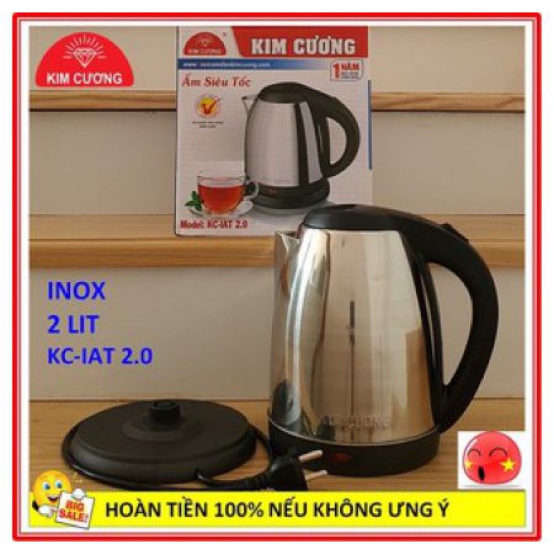 BÌNH ĐUN 2 LÍT INOX KIM CƯƠNG KC-IAT 2.0