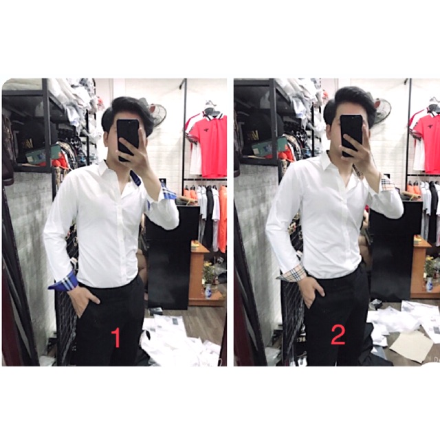 Sơ mi trắng pha bbr