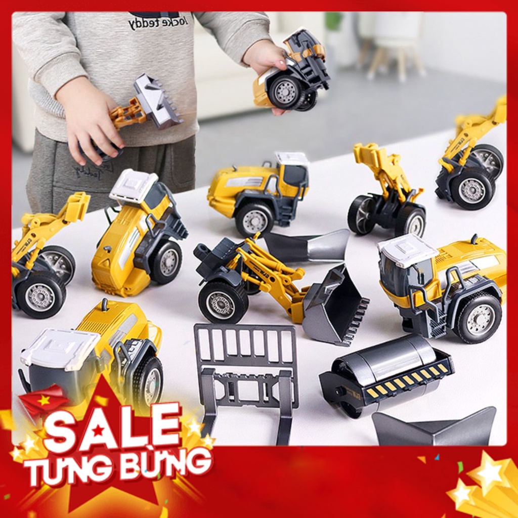 Xe đồ chơi mô hình công trình xây dựng cho bé nhựa an toàn, bền đẹp rất nhiều chủ đề