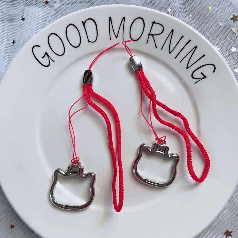 Móc Khoá Móc Ốp Lưng Kèm Giá Đỡ Điện Thoại Mini Hình Kitty Tiện Lợi