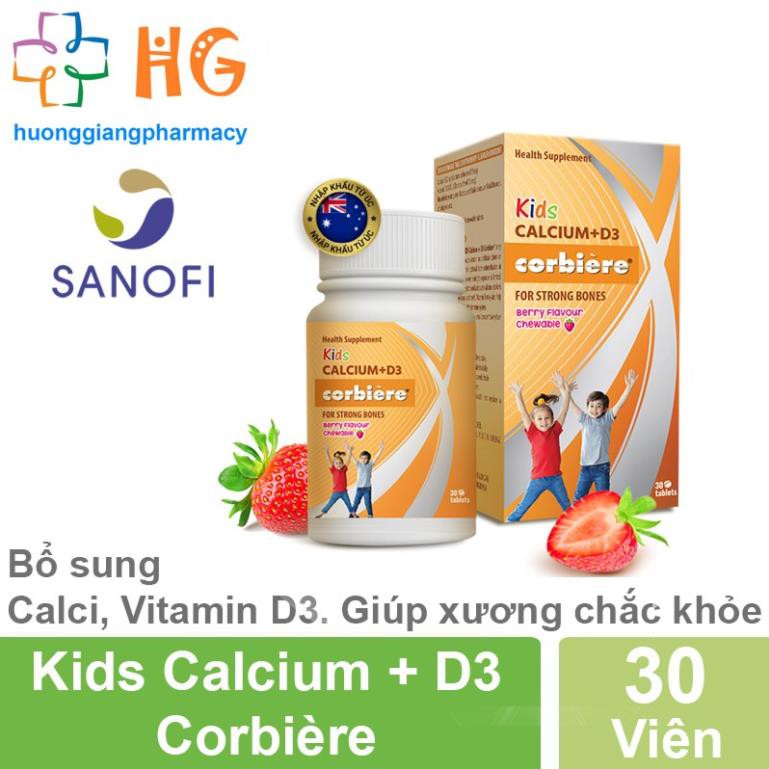 Kids Calcium + D3 Corbiere (Lọ 30 Viên)