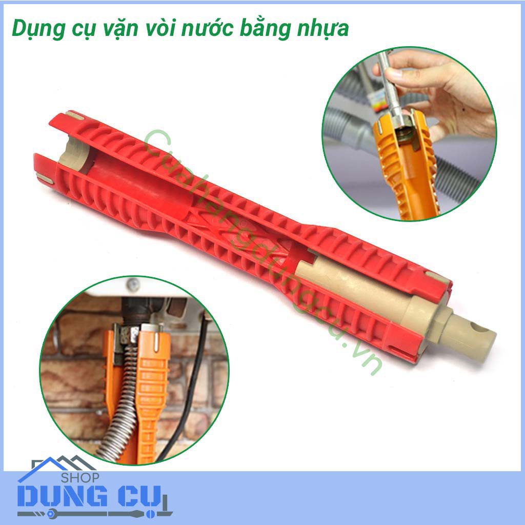 Dụng cụ vặn vòi nước đa năng đầu nhựa vặn dây cấp nước lavabo