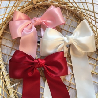 Kẹp nơ lụa satin