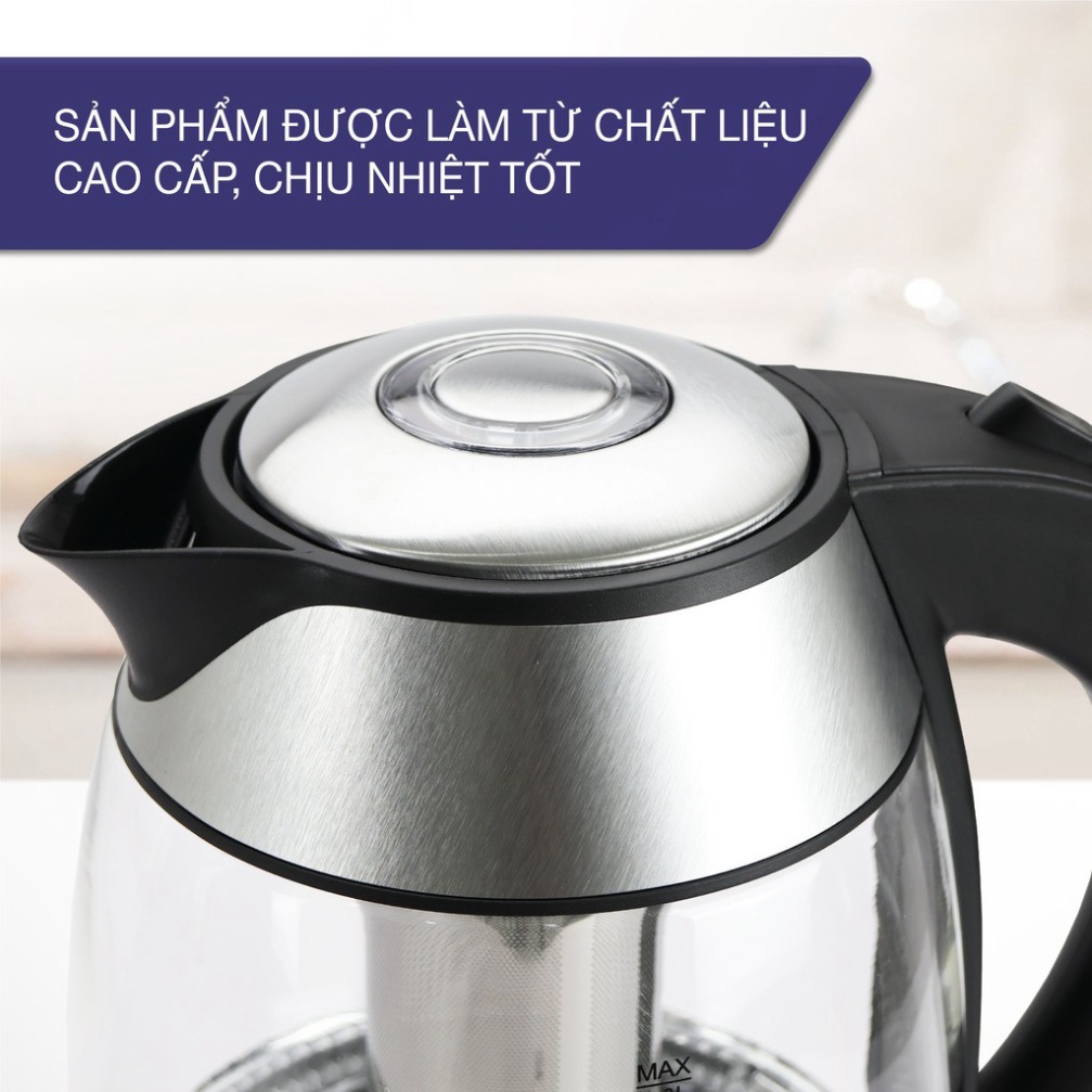 Ấm siêu tốc bình siêu tốc thủy tinh LEBENLANG từ Đức bảo hành 2 năm