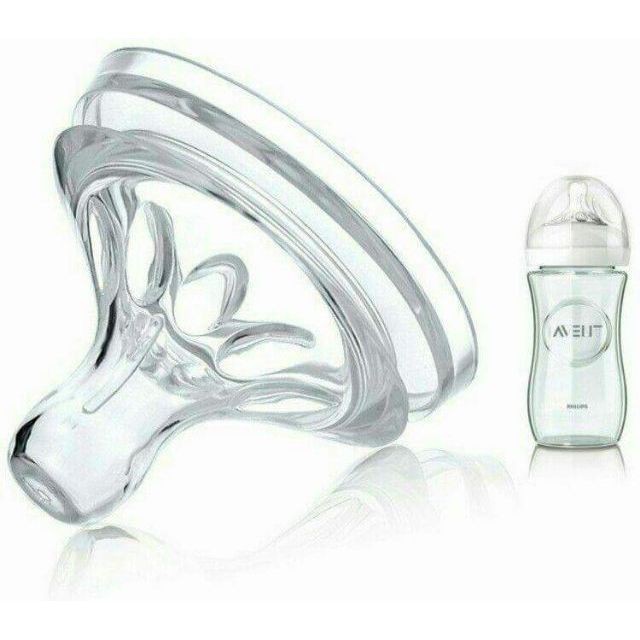 Núm vú thay thế núm vú rộng tự nhiên Avent Núm vú dành cho bình sữa Avent Natural / UK BABY Không chứa BPA