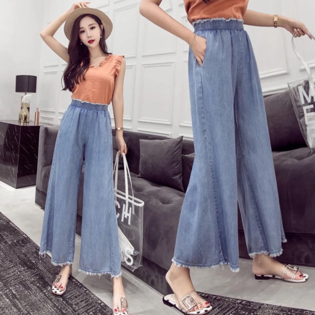 Quần ống rộng cạp chun (order 7 ngày mới có hàng gửi )❤️❤️❤️❤️