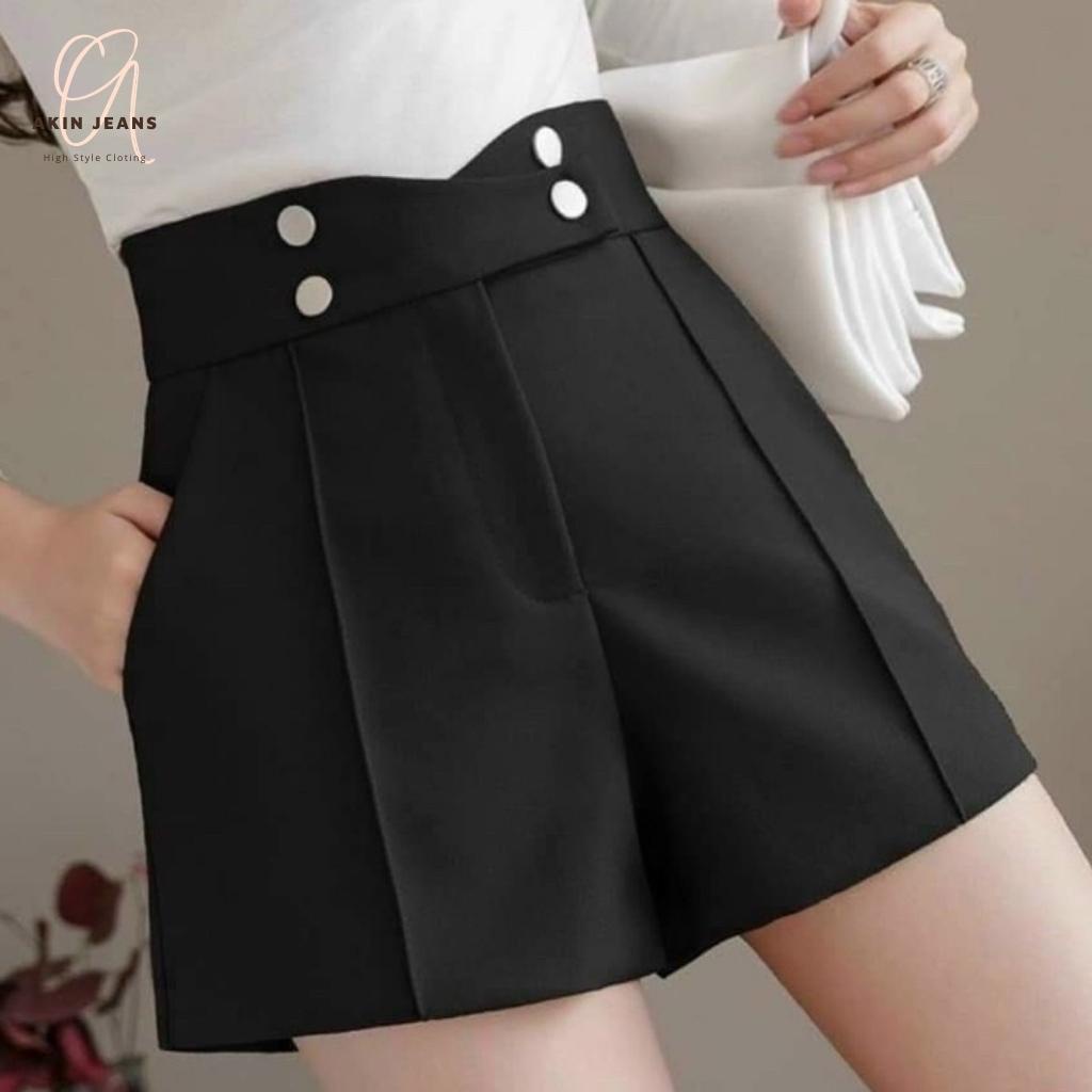 Quần Đùi Cạp Chéo Lưng Cao Cấp, Quần Short 4 Khuy Vải Vitex Cực Sang Chảnh, Akin Jeans S4K