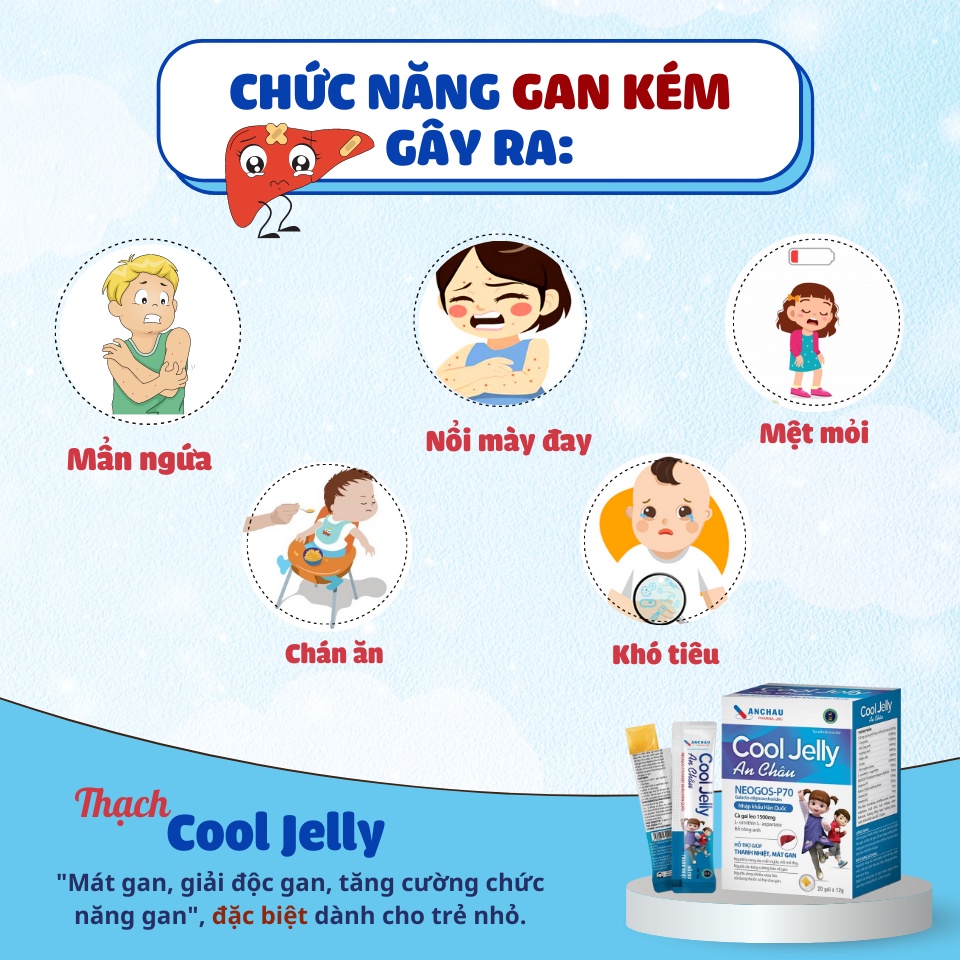 Thạch COOL - JELLY AN CHÂU hỗ trợ giải độc gan, bảo vệ gan cho trẻ