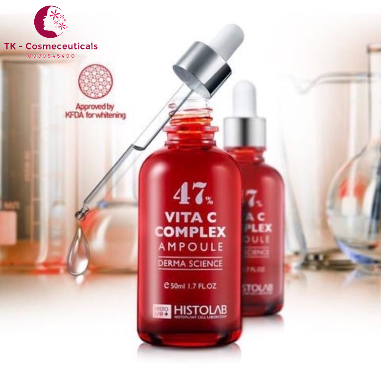 Tinh Chất  VITA C COMPLEX AMPOULE 47% HISTOLAB Dưỡng Trắng Da, Duy Trì Làn Da Mịn Màng - 50ml
