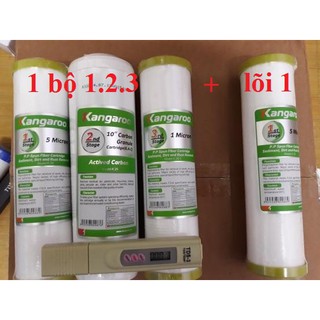 Combo bộ lõi lọc nước Kangaroo bút thử nước tặng kèm lõi số 1