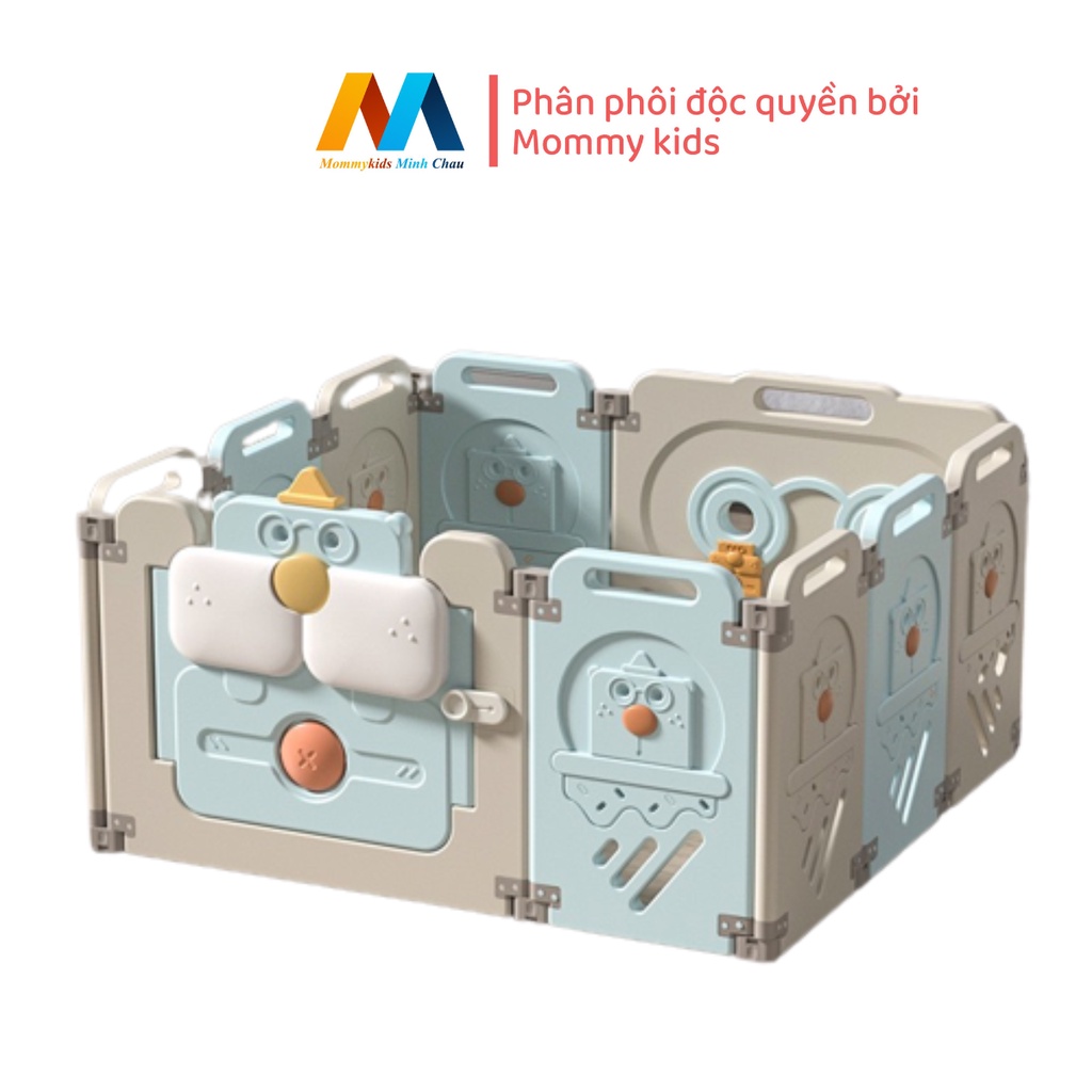 Quây cũi nhựa nguyên sinh cho bé MommyKids Minh Chau ,mẫu ông già tặng 100 bóng nhựa, 1 thảm