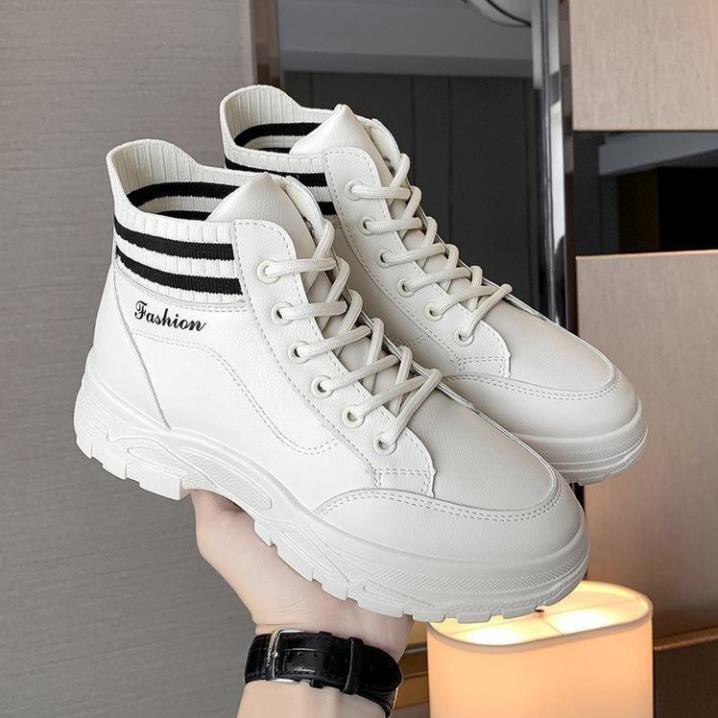 Giày Boots Nữ, Giày Nữ Cổ Cao Độn Đế Cao 3 Cm Chất Len Mềm Và Cá Tính Dáng Ôm Chân Thoải Mái Minhtushoes Giày Cao Cấp Nu | BigBuy360 - bigbuy360.vn