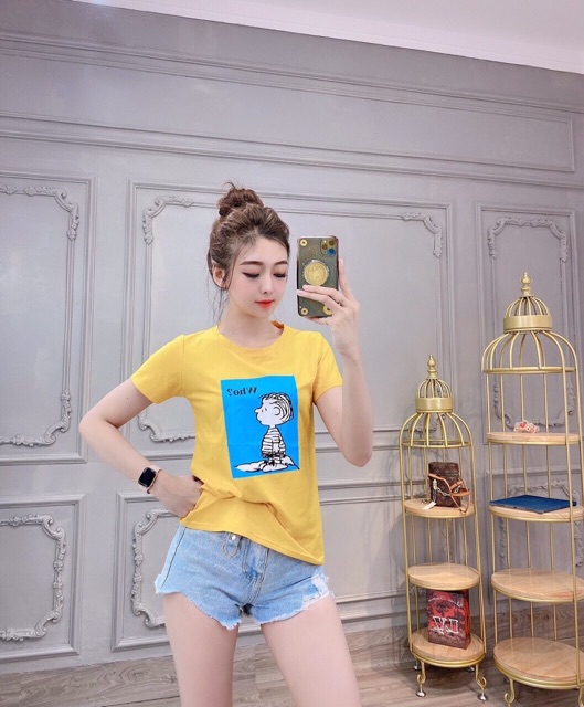 ÁO THUN THÁI NỮ CỔ TRÒN TAY NGẮN CAO CẤP FOM TO | BigBuy360 - bigbuy360.vn