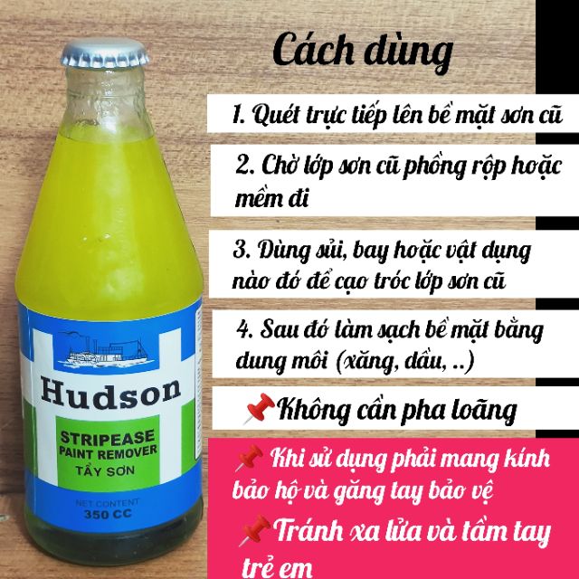 Tẩy sơn Hudson® 350ml - Tẩy nhanh, không làm hỏng bề mặt