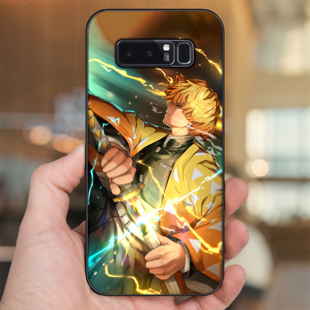 Ốp lưng Samsung Note 8 viền đen in hình Zenitsu Kimetsu no Yaiba