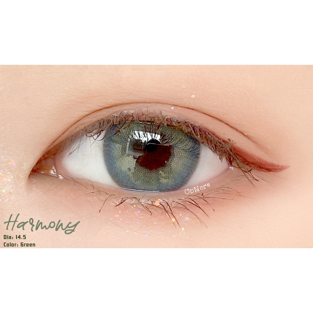 Kính áp tròng mẫu Harmony Green, có cận từ 0-8 [KHÔNG BÁN LỆCH ĐỘ]
