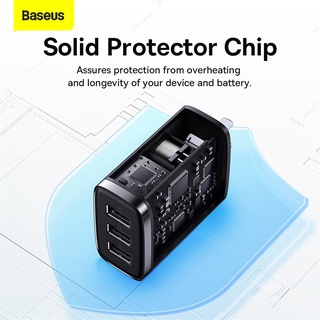 Củ Sạc Baseus 17W 5V 2.4A 3 Cổng USB 2.4A Cho iphone Samsung