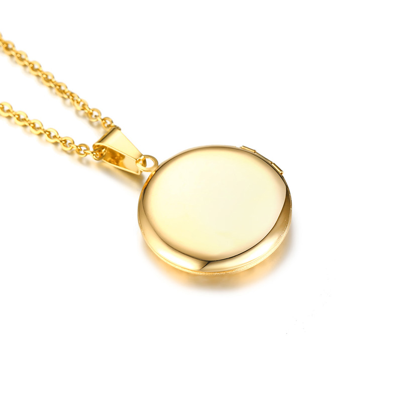 Dây Chuyền Mặt Locket Bằng Thép Không Gỉ Cho Nữ