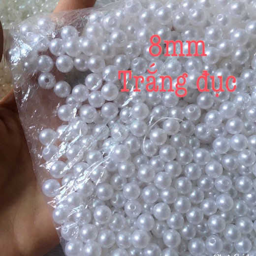 SỈ LOẠI TỐT: Cườm nhựa giả ngọc trai size 4-14mm làm túi xách đính áo
