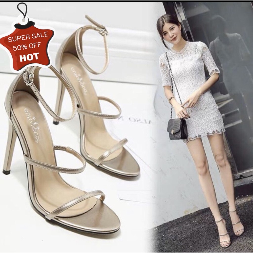 Giày Cao Gót Bích Phương 9p Quai Mãnh ST