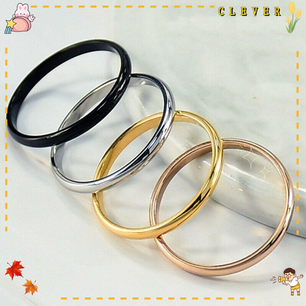 CLEVER Fashion 3-10 2mm Lovely Plain Design Finger Ring For Women