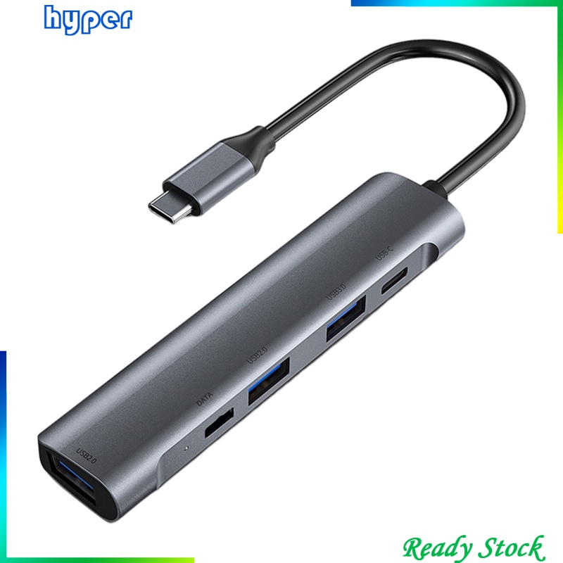 Bộ Chia Cổng Type C 5 Trong 1 Usb 3.0 2.0 60w Pd Cho Macbook Pro Laptops