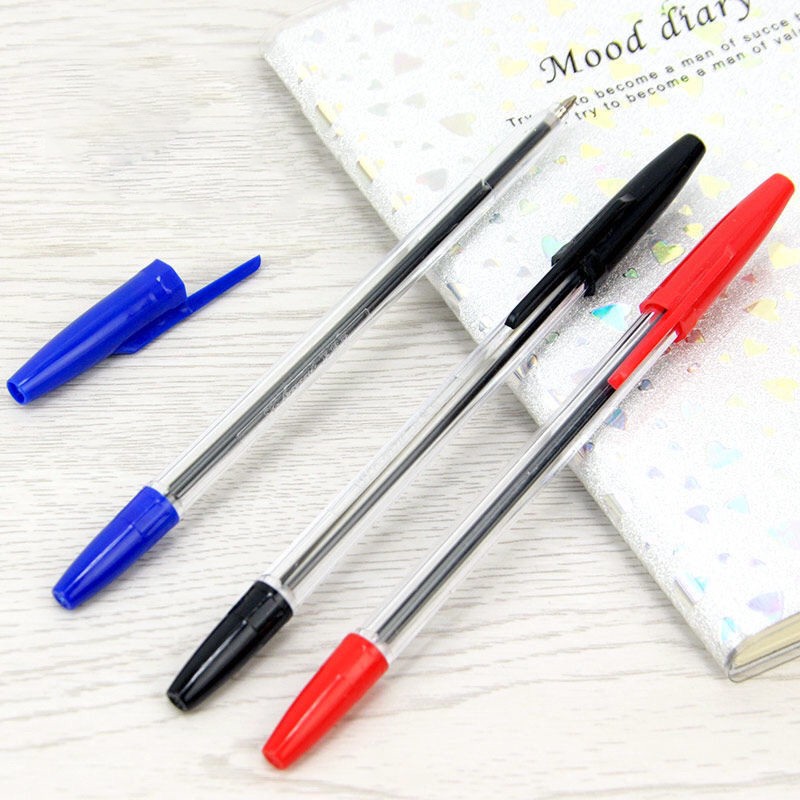 100 Chiếc 0.7 Mm Bút Bóng Đỏ Xanh Đen Bút Đồ Dùng Học Tập Văn Phòng Phẩm gsoft Bóng Bút Viết Đồ Dùng