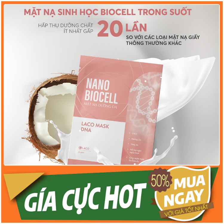 Mặt Nạ Nano Biocell, trắng mịn , chống lão hóa