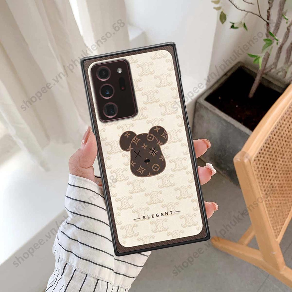 Ốp lưng điện thoại Samsung Note 20 Ultra elegant, gấu be@rbrick cao cấp, vỏ ốp rẻ đẹp