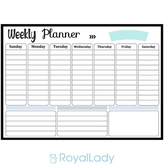 #ROYALLADY#Magnetic Whiteboard Creative Refrigerator Sticker Rewritable Weekly Planner