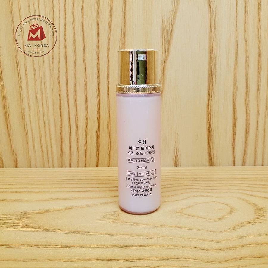 Cặp nước hoa hồng và sữa dưỡng OHUI hồng OHUI MIRACLE MOISTURE mini 20ml+20ml