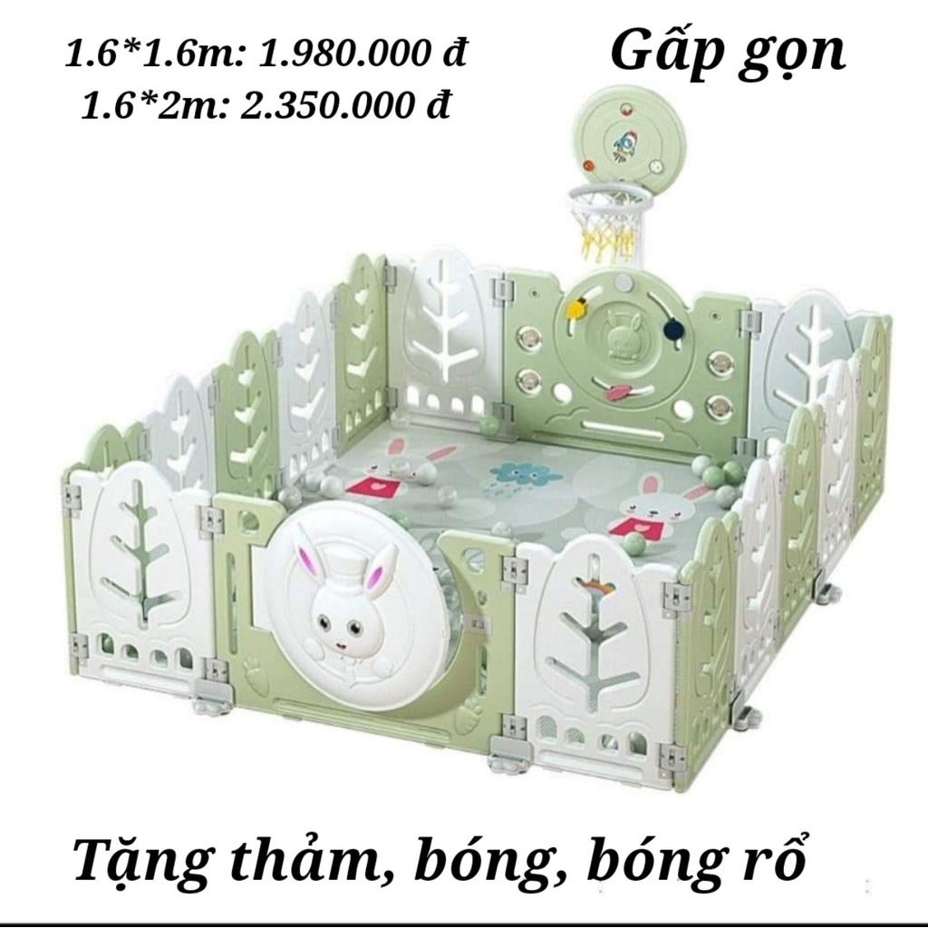 Quây cũi gấp gọn có cột bóng rổ