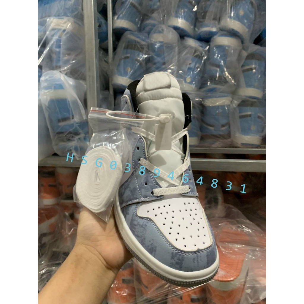 [Rẻ vô địch] giày thể thao sneaker J cổ cao hyper royal xanh nỉ cao cổ mới nhất, bản cao cấp phù hợp nam nữ