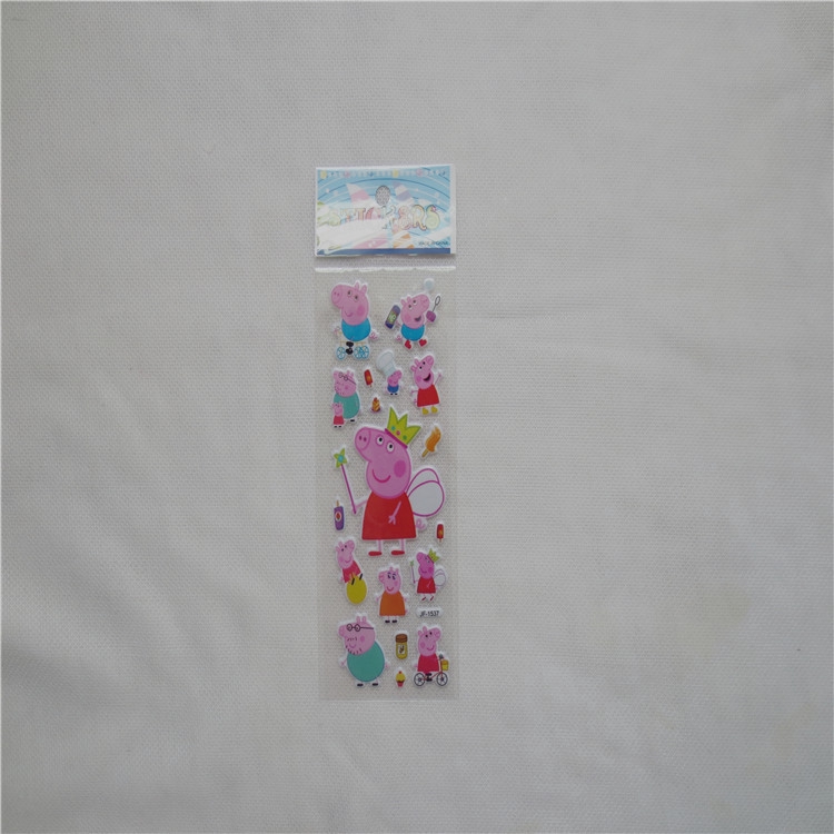 Bộ 5 Tấm Hình Dán 3d Chống Thấm Nước Hình Heo Peppa