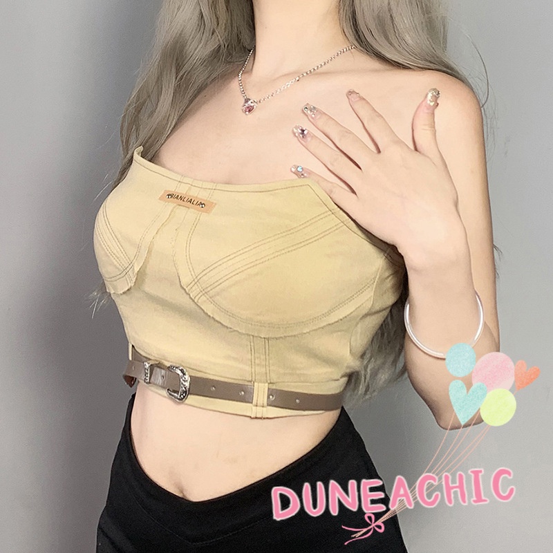 DUNEA Áo Ống Thiết Kế Quyến Rũ Cho Nữ