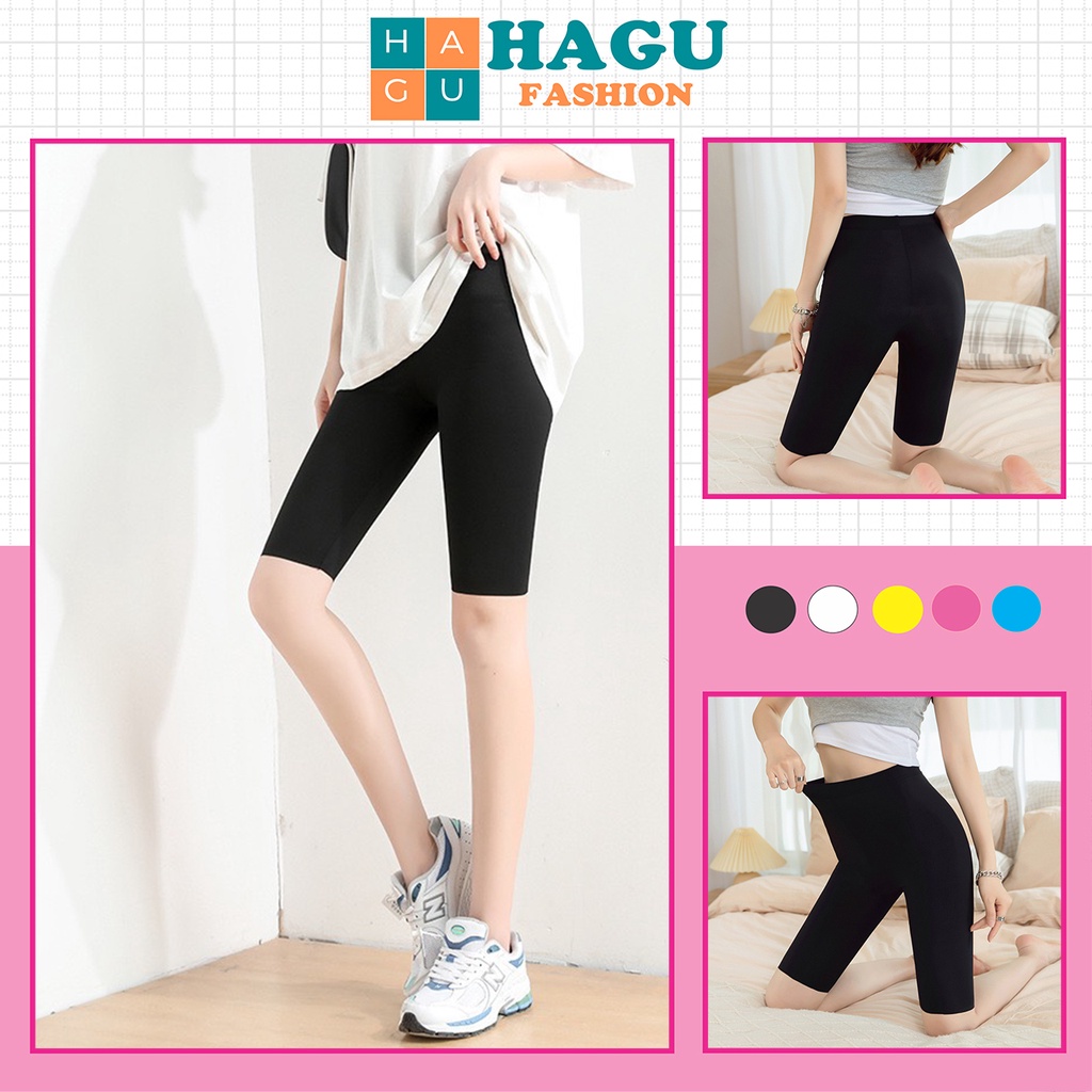 Quần Đùi nữ Mặc ở nhà Legging thể thao màu đen 289 chất mềm mại
