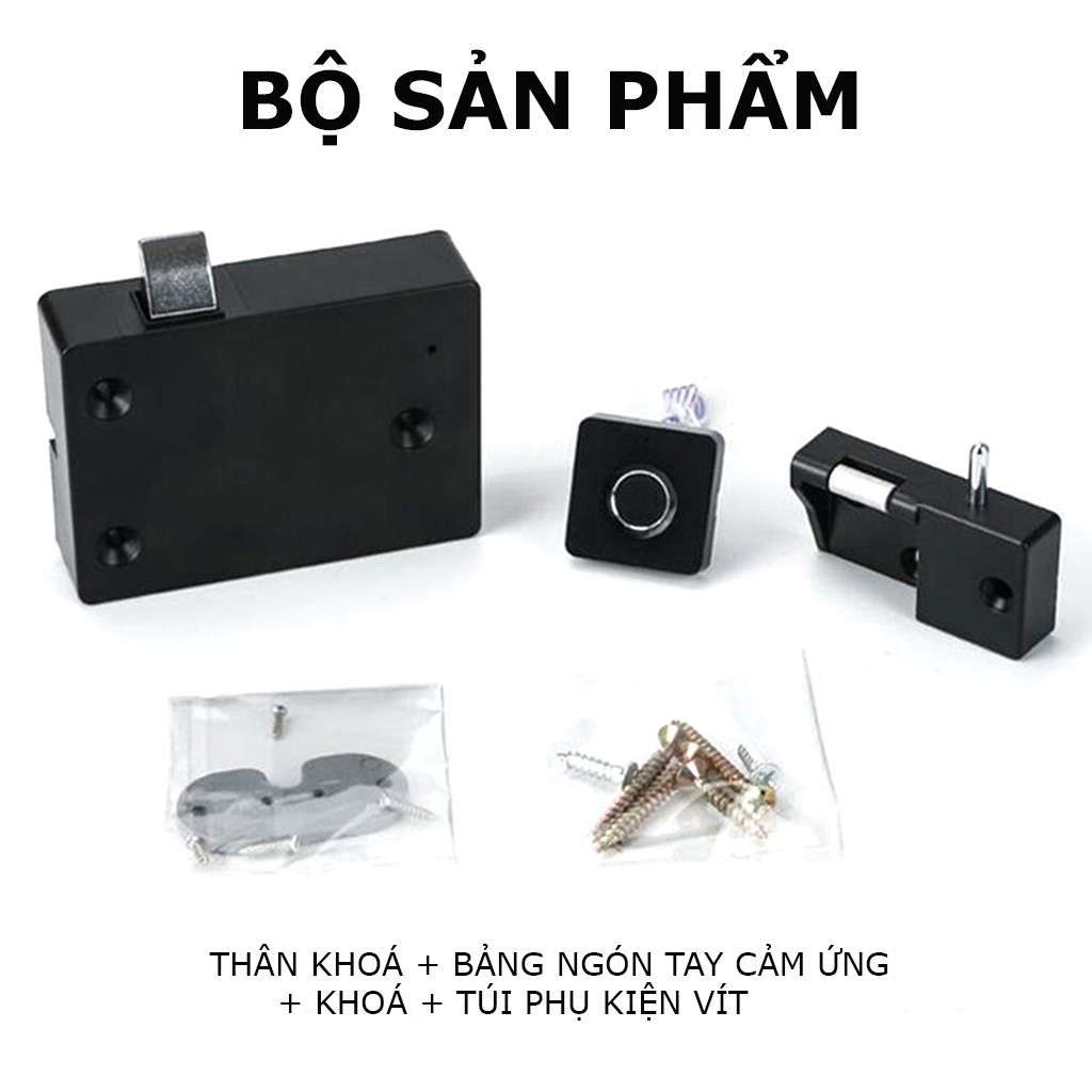 Khoá tủ vân tay thế hệ mới✔Ổ khóa ngăn tủ đựng tài liệu sử dụng nhận diện dấu vân tay thông minh -dc4217