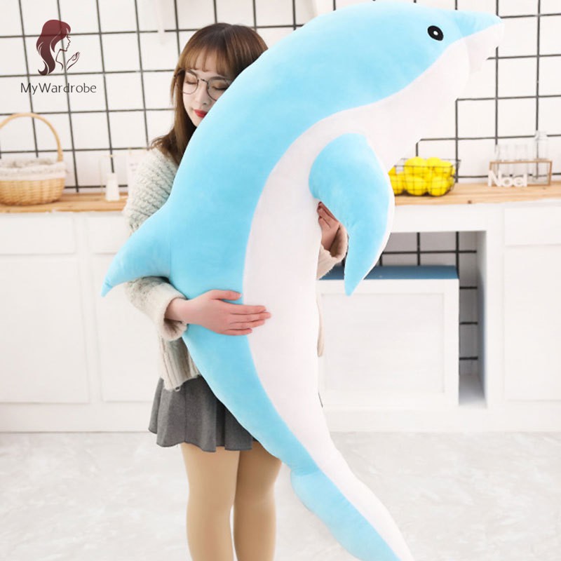 Cá heo nhồi bông dùm làm gối ôm dễ thương
