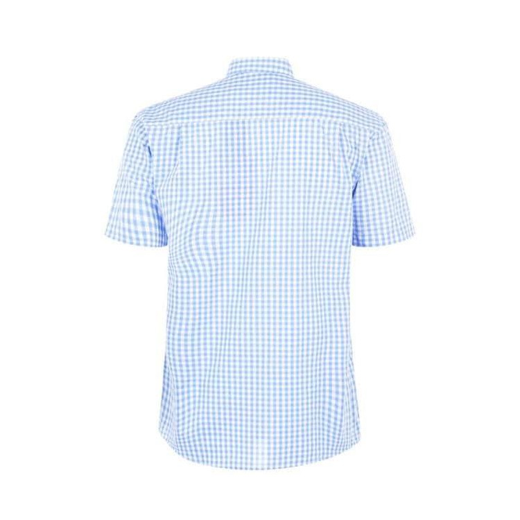 [ Size M ] Áo Sơ Mi Nam Ngắn Tay Pierre Cardin Blue Check