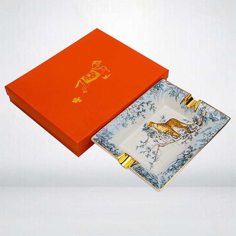 Gạt tàn cigar 2 điếu, gạt tàn xì gà Lubinski 2 màu - KLA07 - H2H Store