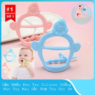 Gặm nướu đeo tay Silicon Cao cấp chống rơi