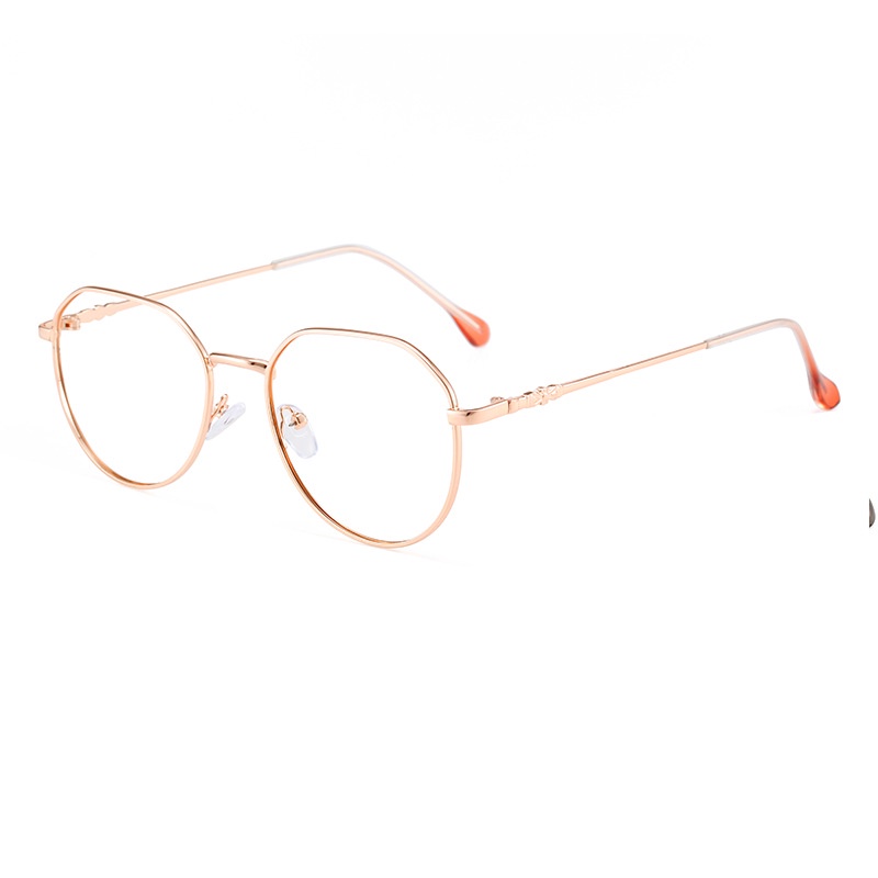 Mắt Kính Gọng Kim Loại Tròn Chống Bức Xạ Cho Nữ