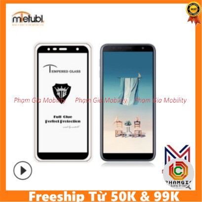 Kính Cường lực SamSung J4 / J4 Plus / J6 / J6 Plus full màn, full keo không chấm li ti (Đen) có video