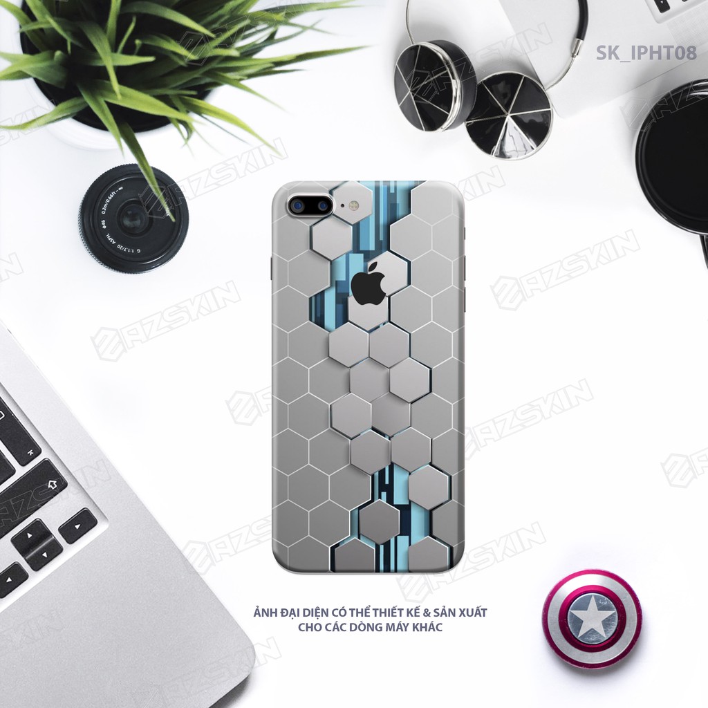 Skin IPhone full lưng viền hình 3D SKIPHT08 - Miếng dán cắt khuôn sẵn dễ sử dụng, dành cho mọi dòng IPhone